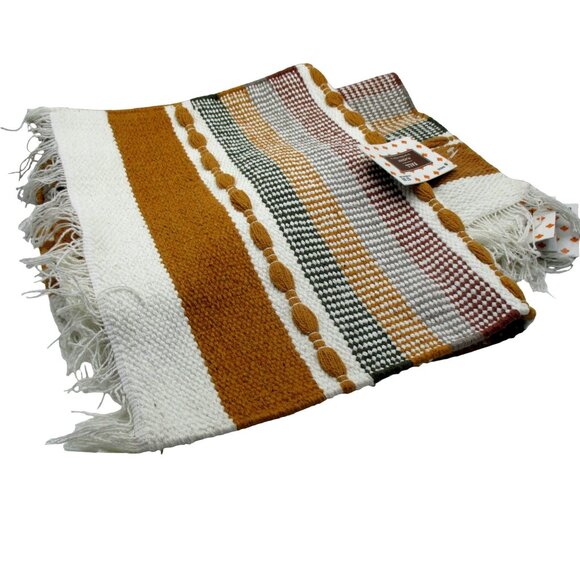 Fabric Printed Cotton Table Runner & 4 Placemats Boho Cottagecore MULTICOLOR NWT - Picture 3 of 5